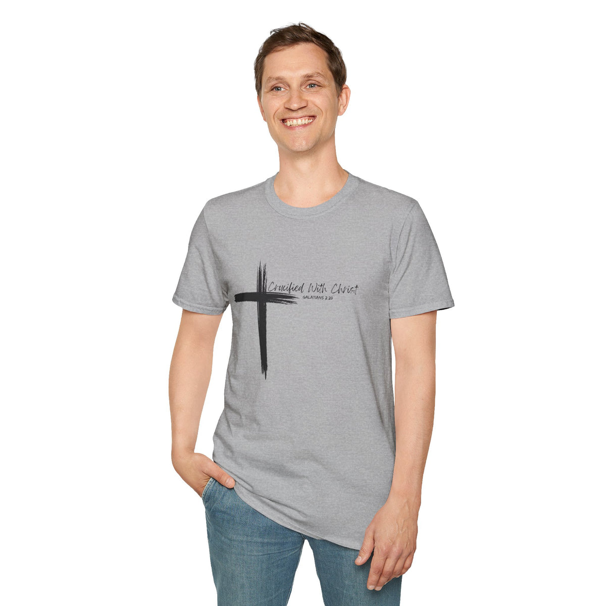 Crucified With Christ Ver.2- Unisex Softstyle T-Shirt