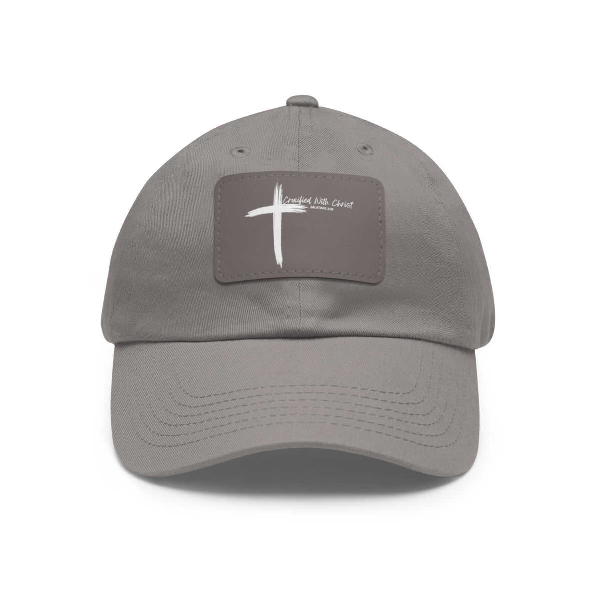 Crucified With Christ Ver.2- Dad Hat with Leather Patch (Rectangle)