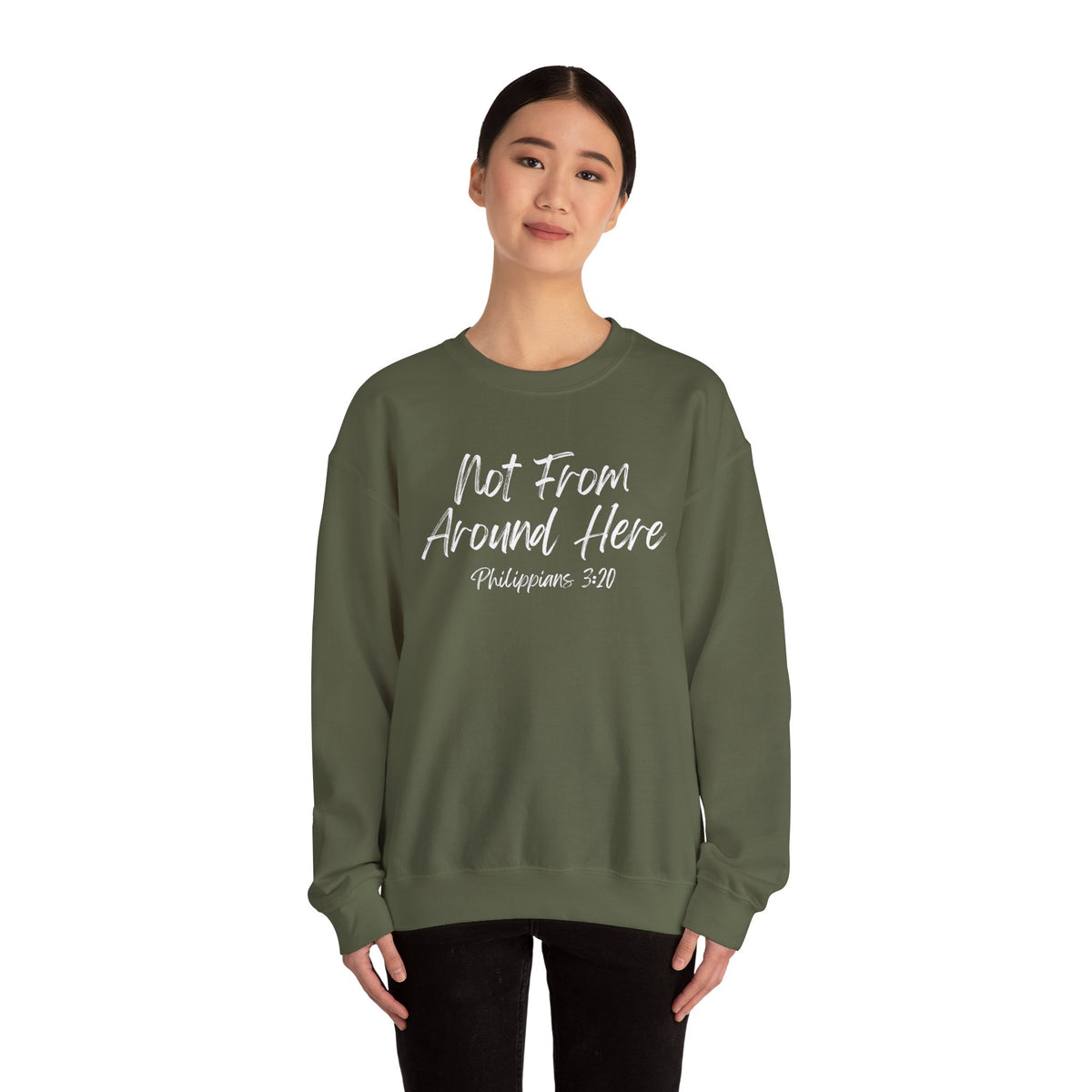 Not From Around Here- Unisex Heavy Blend™ Crewneck Sweatshirt