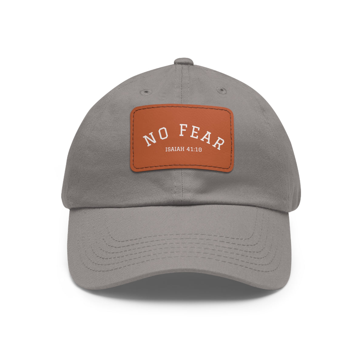 No Fear- Dad Hat with Leather Patch (Rectangle)