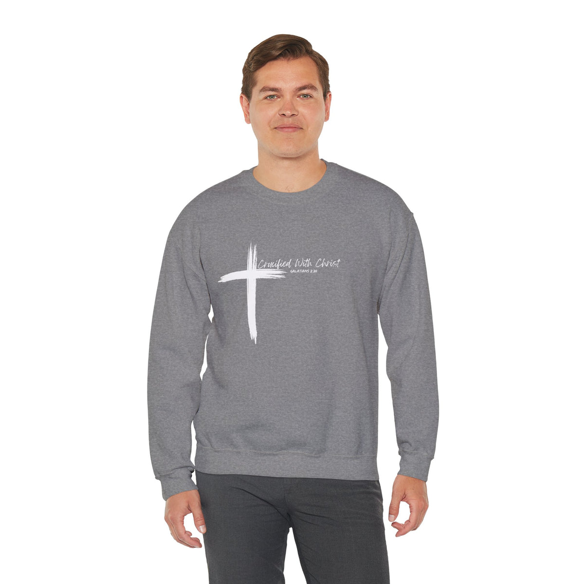 Crucified With Christ Ver.2- Christian Faith Crewneck Sweatshirt