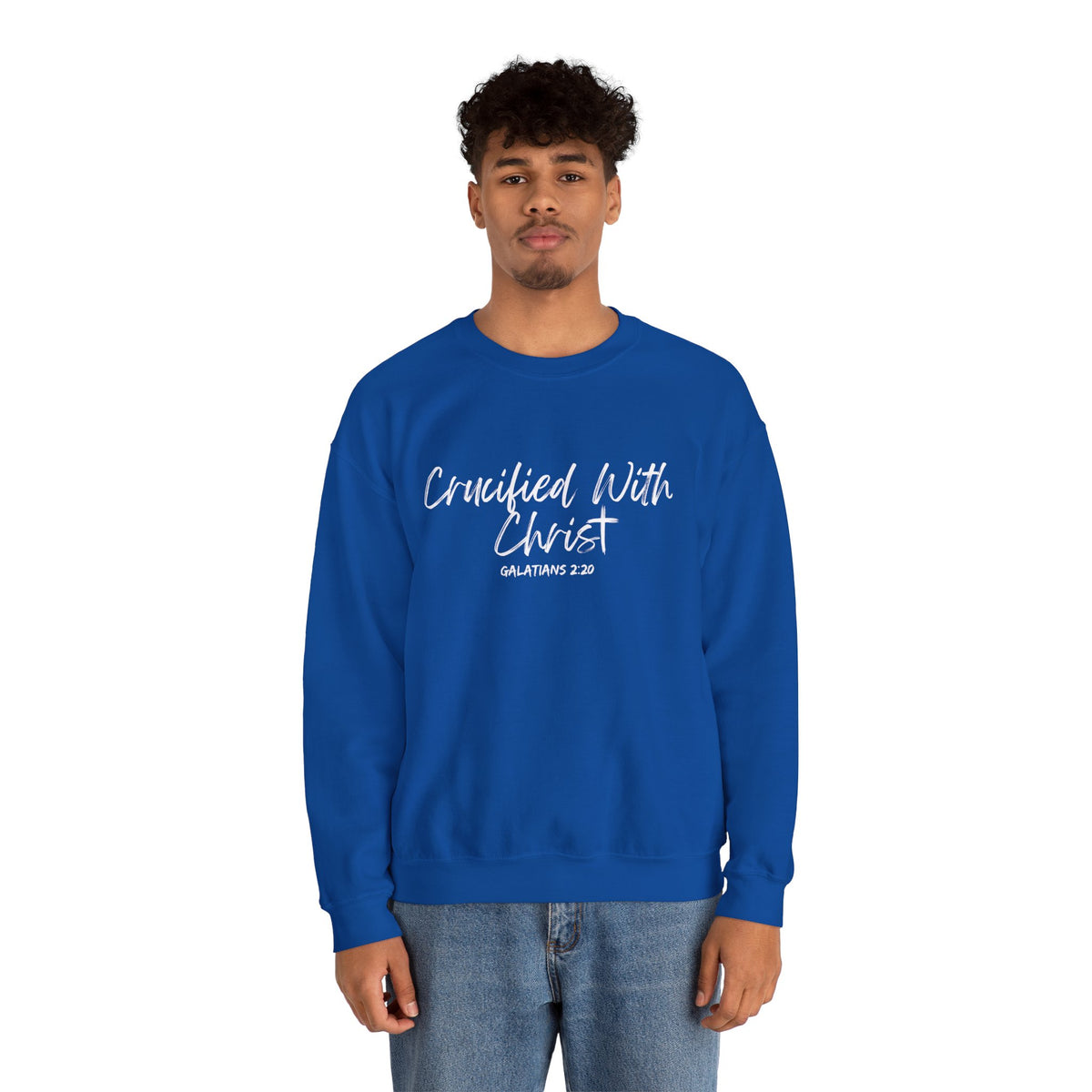 Crucified With Christ- Unisex Heavy Blend™ Crewneck Sweatshirt
