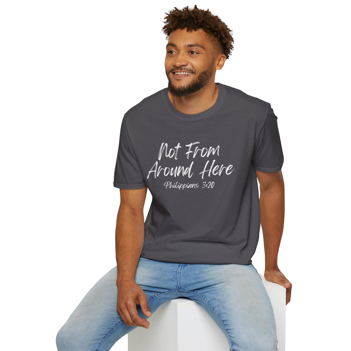 Not From Around Here- Unisex Softstyle T-Shirt
