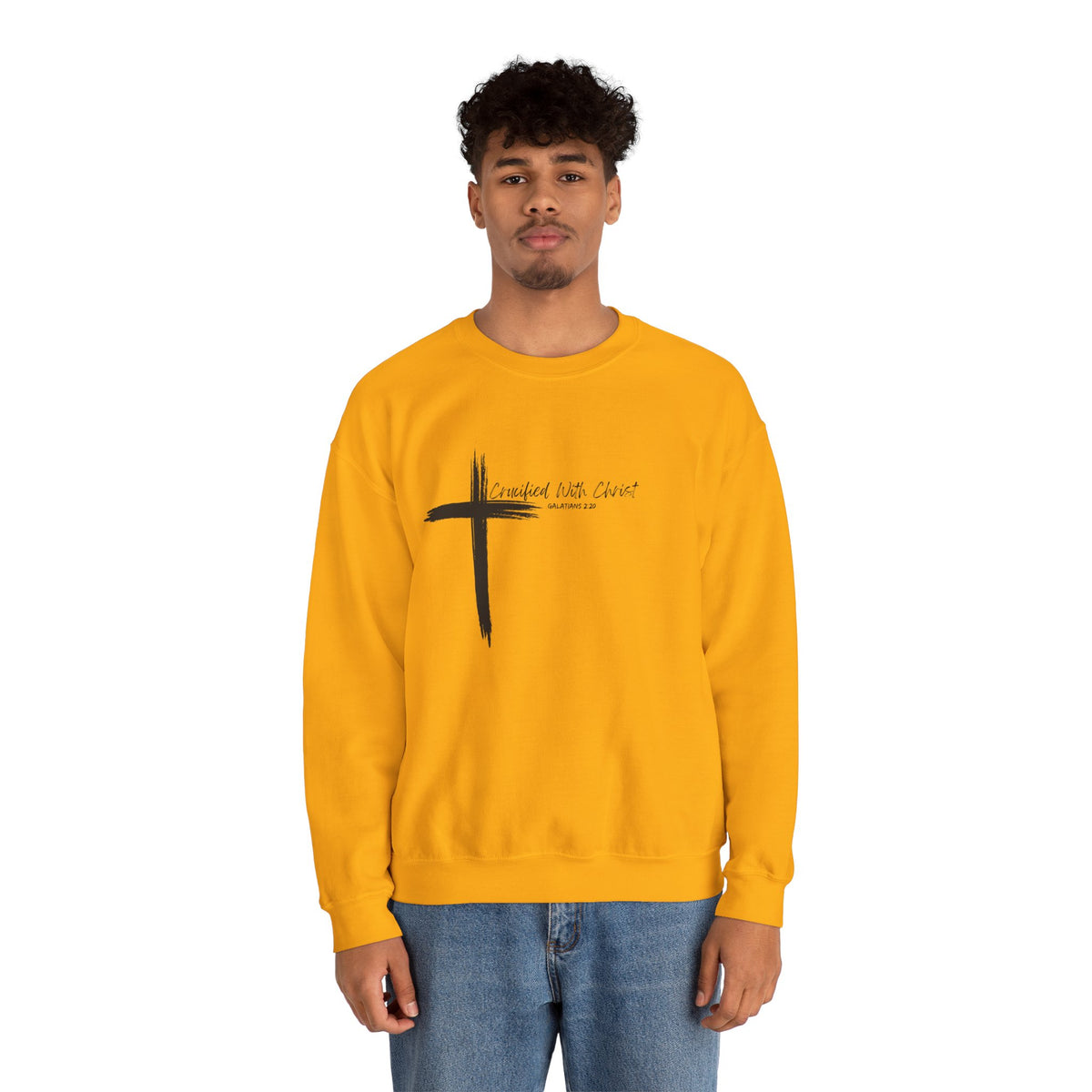 Crucified With Christ Ver.2- Christian Faith Crewneck Sweatshirt