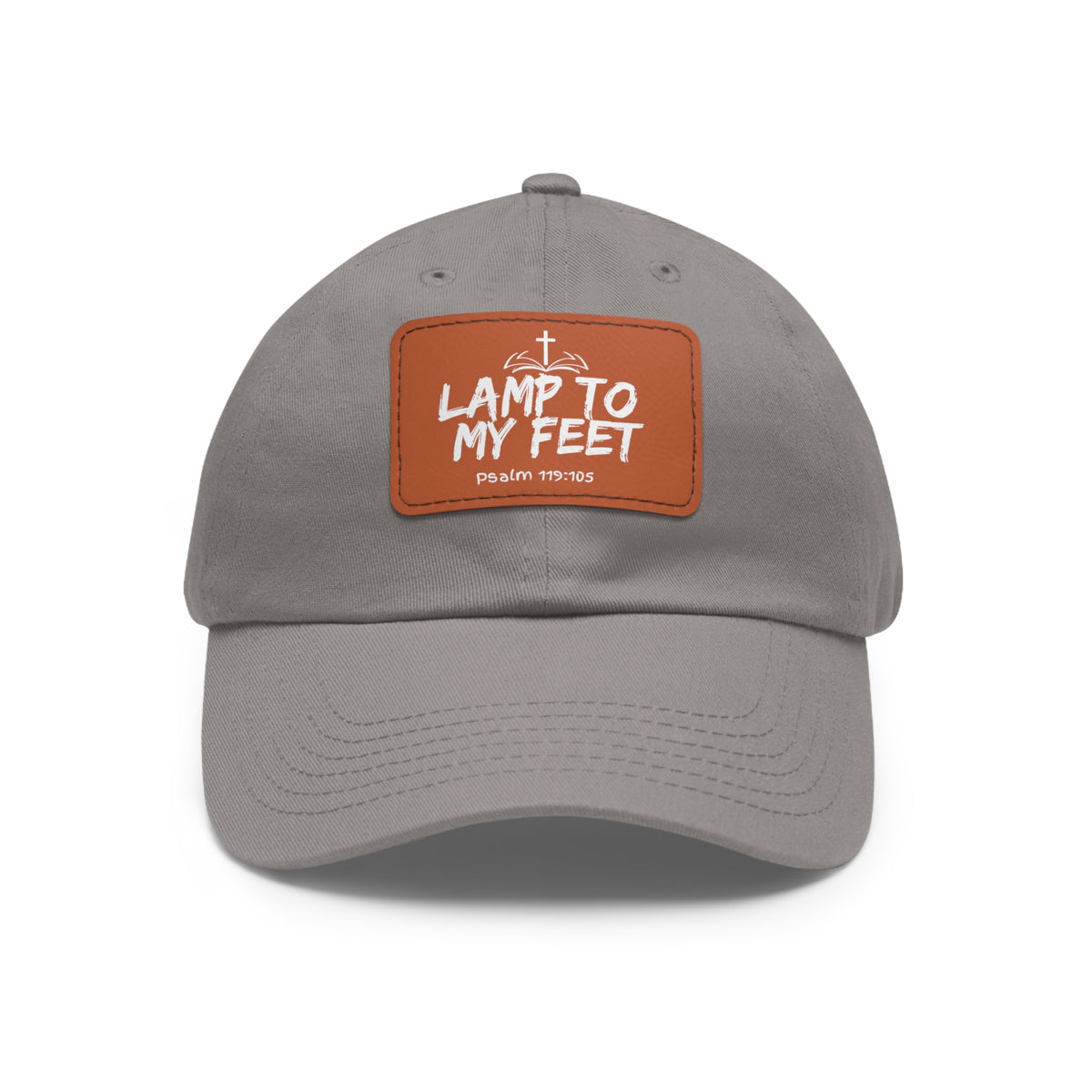 Lamp To My Feet- Dad Hat with Leather Patch (Rectangle)