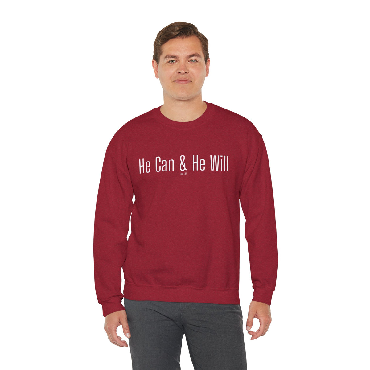 He Can & He Will | Men's Heavy Blend™ Crewneck Sweatshirt