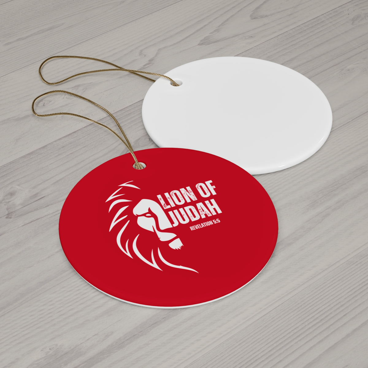 Lion Of Judah Ceramic Ornament, 2 Shapes