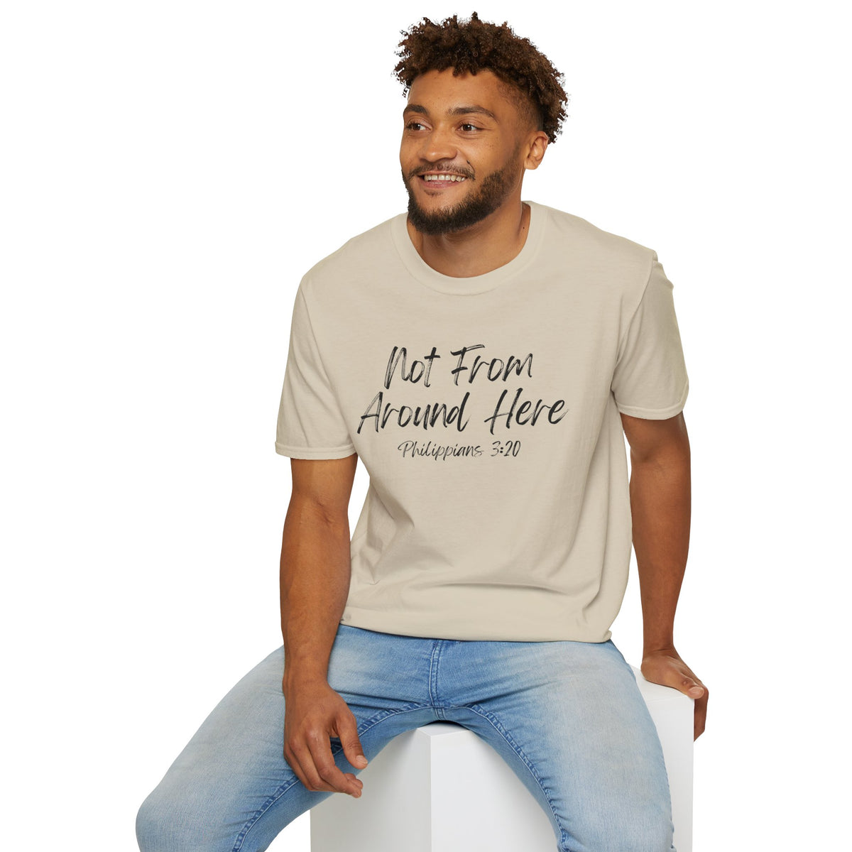 Not From Around Here- Unisex Softstyle T-Shirt