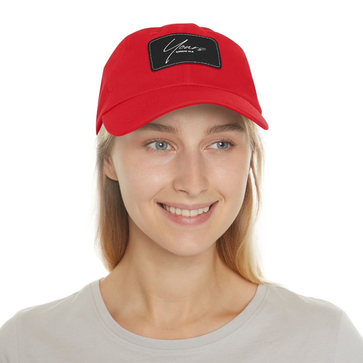 Yours- Dad Hat with Leather Patch (Rectangle)