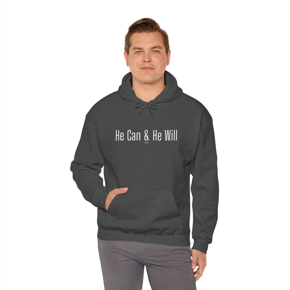 He Can & He Will | Men's Heavy Blend™ Hooded Sweatshirt