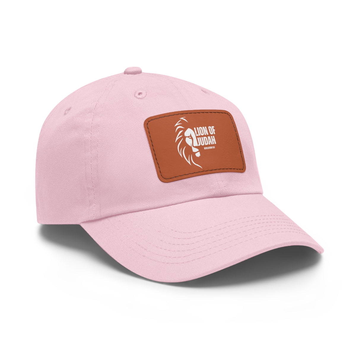 Lion Of Judah- Dad Hat with Leather Patch (Rectangle)
