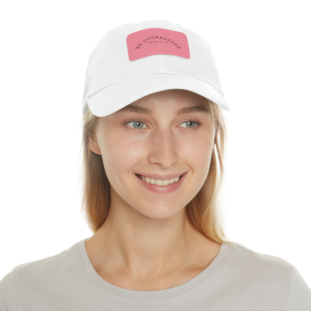 Be Courageous- Dad Hat with Leather Patch (Rectangle)