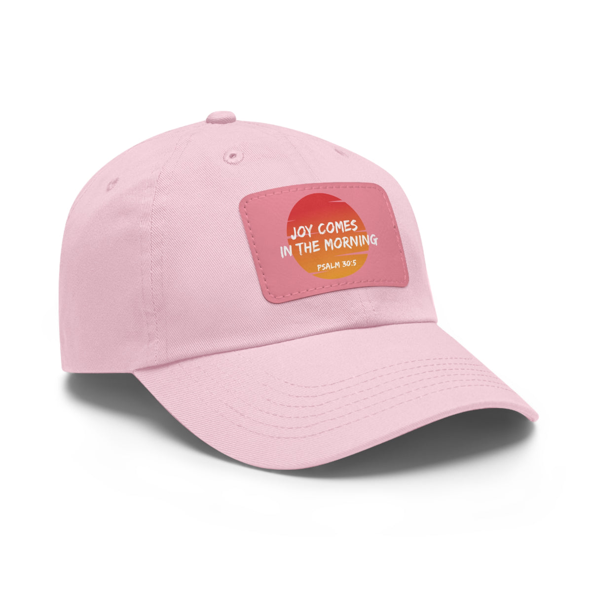 Joy Comes in the Morning- Dad Hat with Leather Patch (Rectangle)