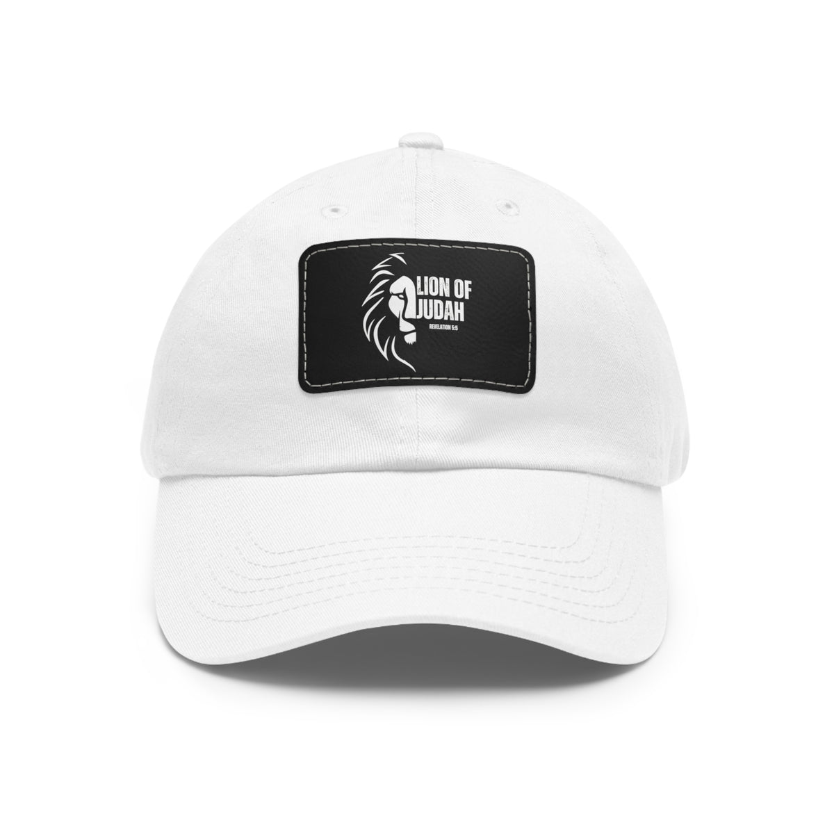 Lion Of Judah- Dad Hat with Leather Patch (Rectangle)