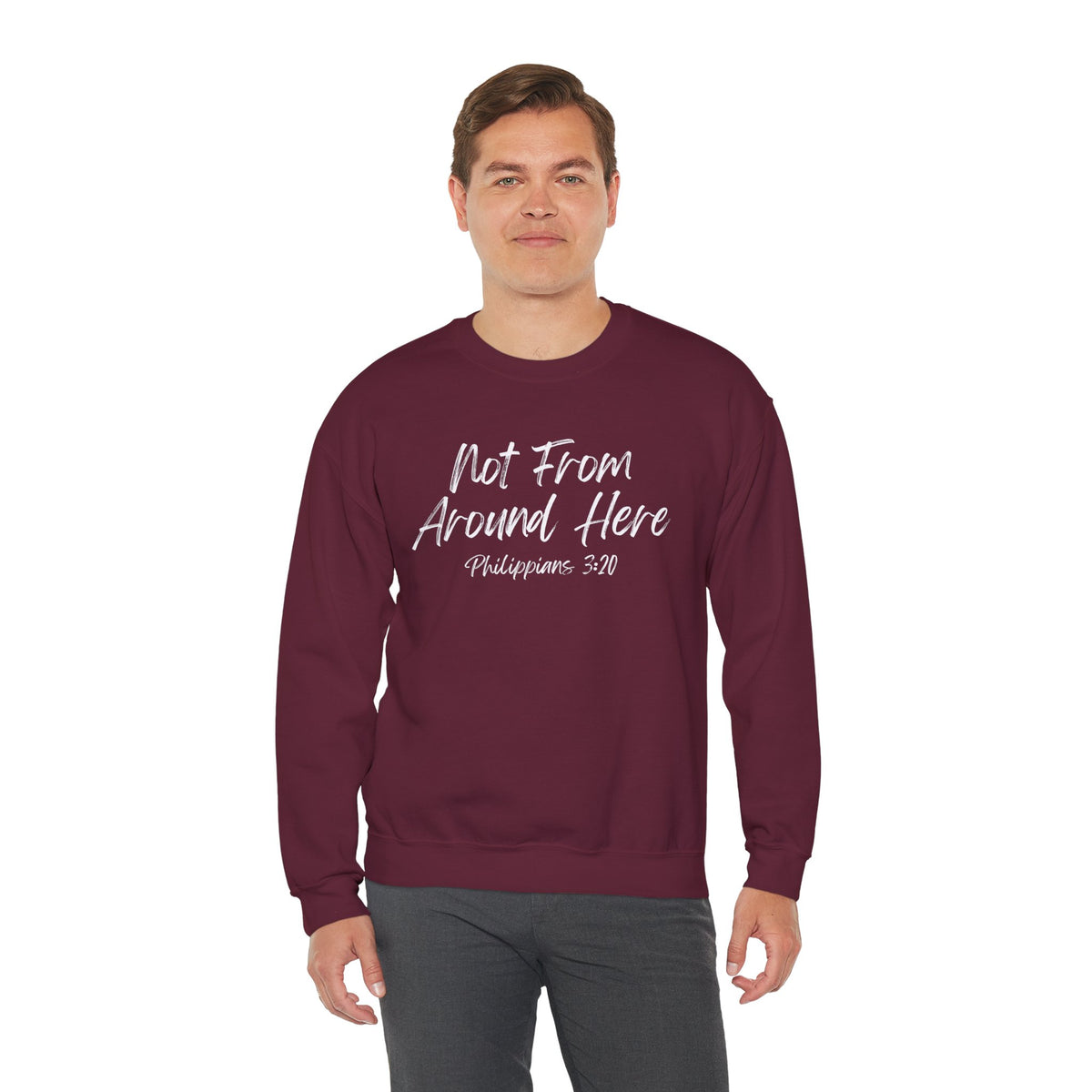 Not From Around Here- Unisex Heavy Blend™ Crewneck Sweatshirt