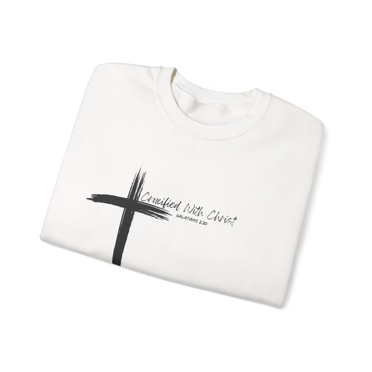 Crucified With Christ Ver.2- Christian Faith Crewneck Sweatshirt