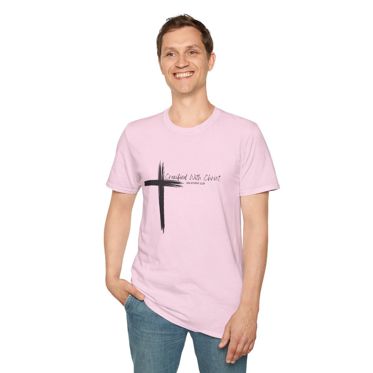 Crucified With Christ Ver.2- Unisex Softstyle T-Shirt