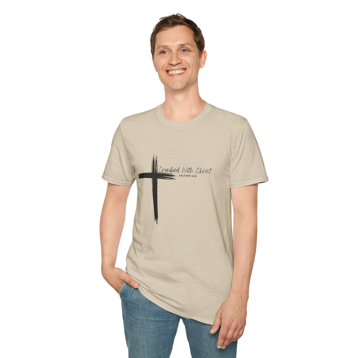 Crucified With Christ Ver.2- Unisex Softstyle T-Shirt