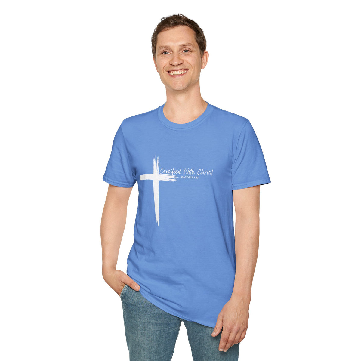 Crucified With Christ Ver.2- Unisex Softstyle T-Shirt