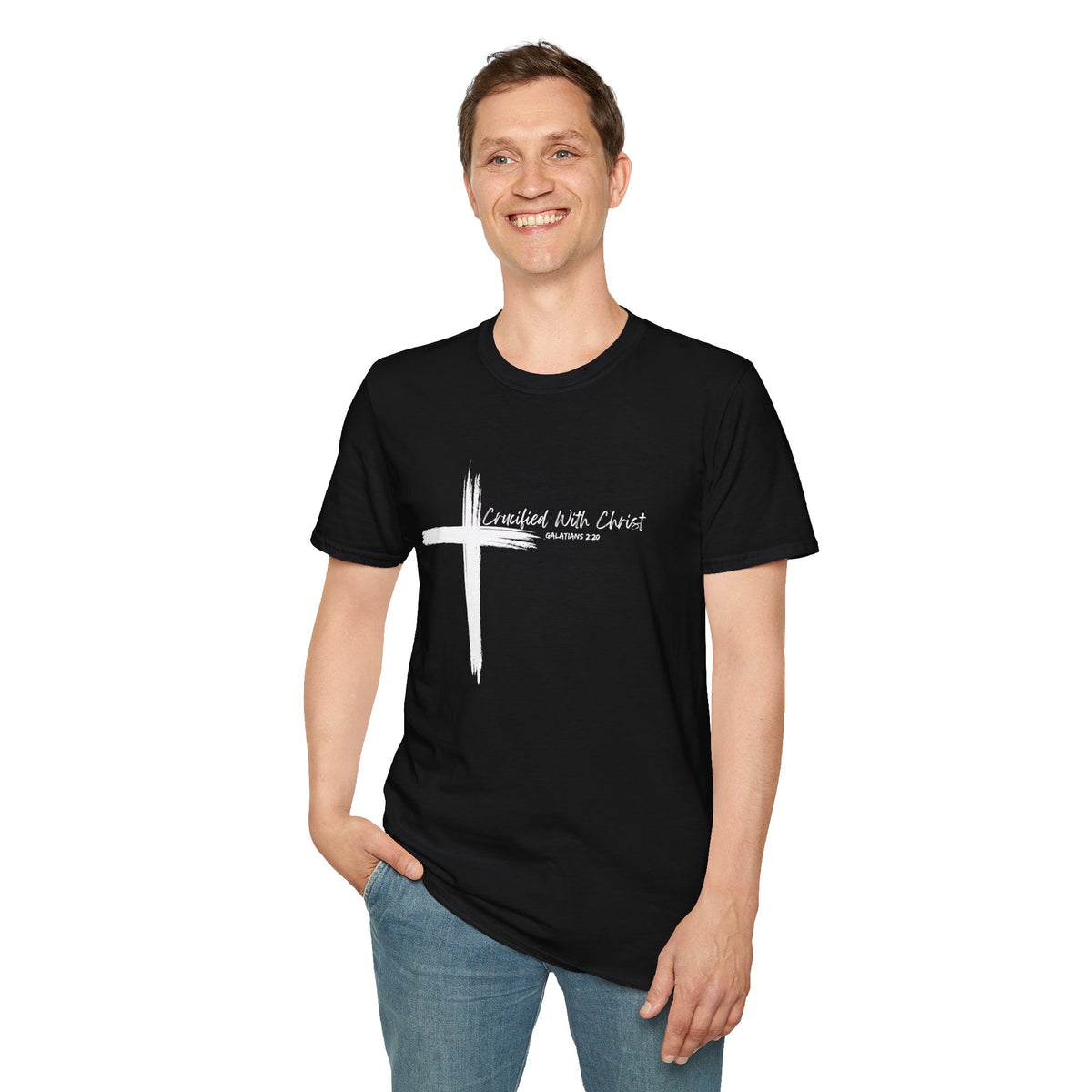 Crucified With Christ Ver.2- Unisex Softstyle T-Shirt