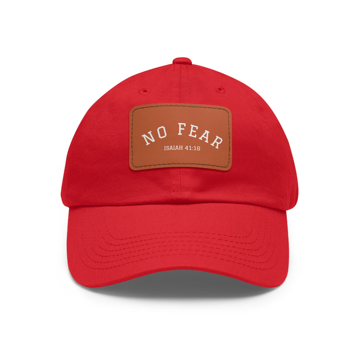 No Fear- Dad Hat with Leather Patch (Rectangle)
