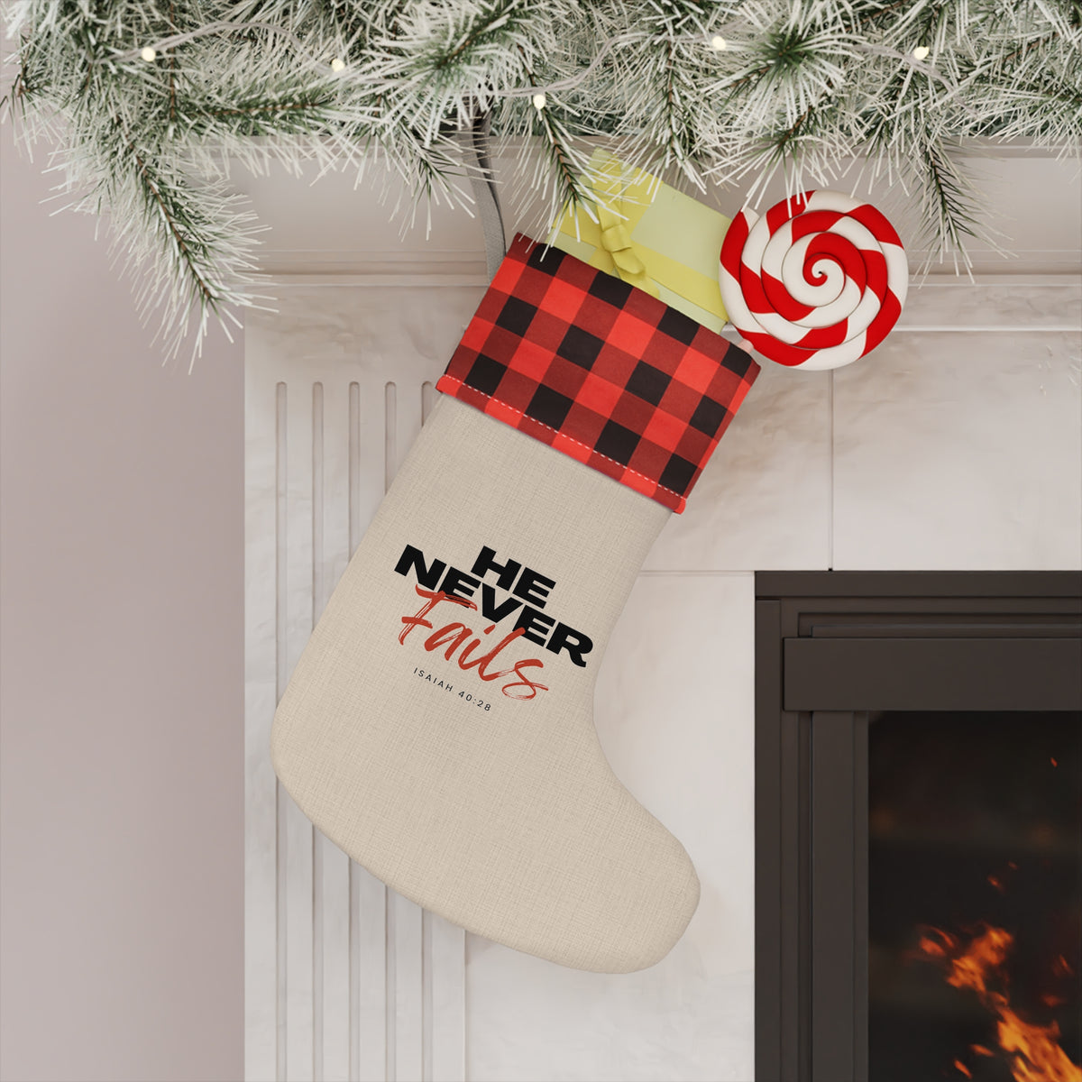 He Never Fails- Christmas Stocking