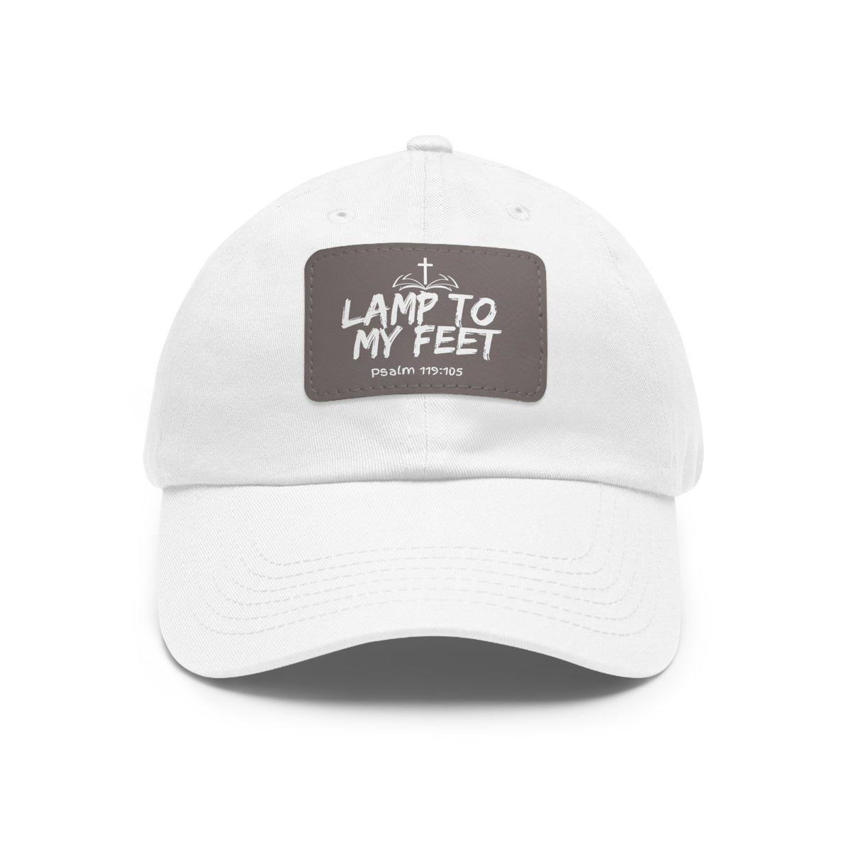 Lamp To My Feet- Dad Hat with Leather Patch (Rectangle)