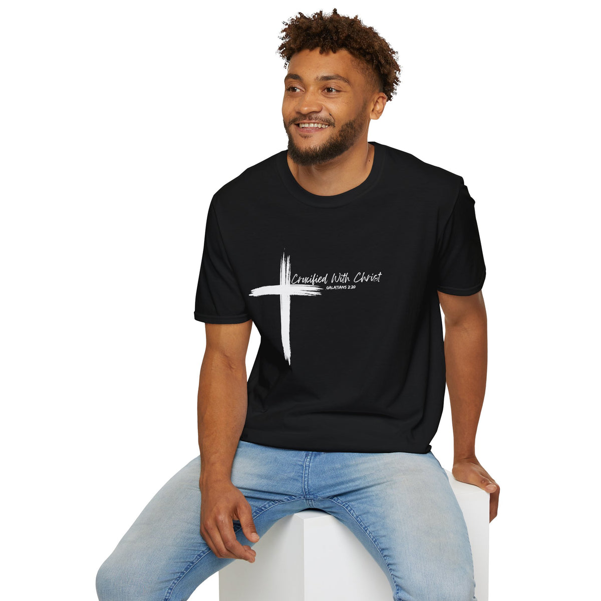 Crucified With Christ Ver.2- Unisex Softstyle T-Shirt