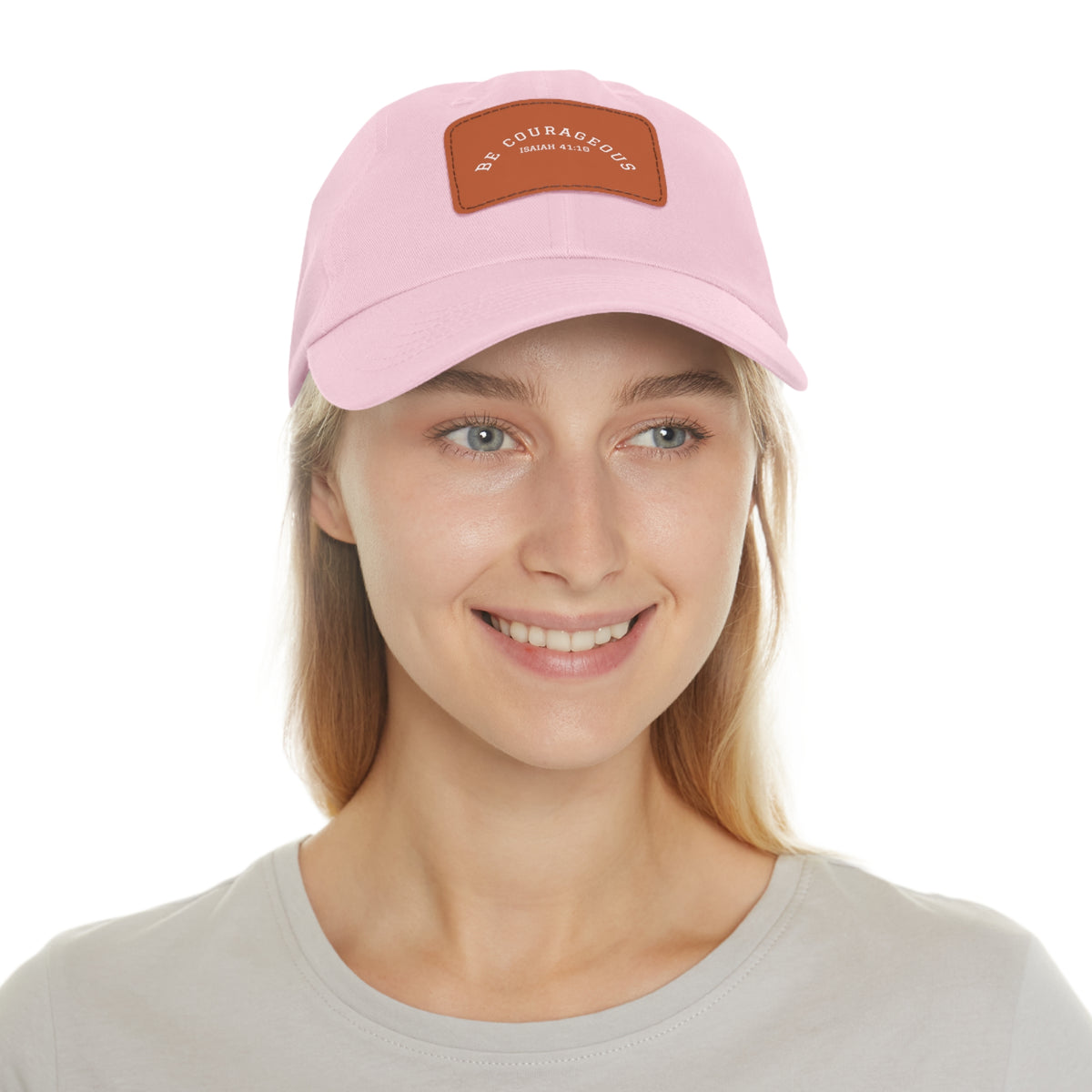 Be Courageous- Dad Hat with Leather Patch (Rectangle)