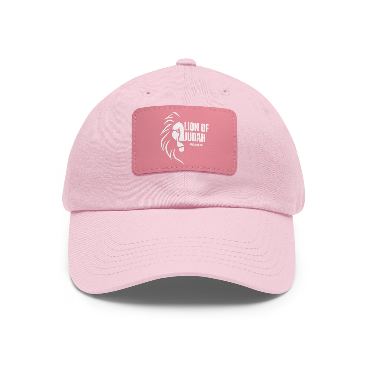 Lion Of Judah- Dad Hat with Leather Patch (Rectangle)
