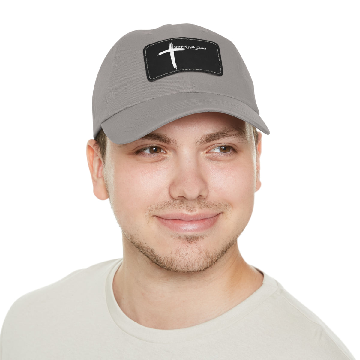 Crucified With Christ Ver.2- Dad Hat with Leather Patch (Rectangle)