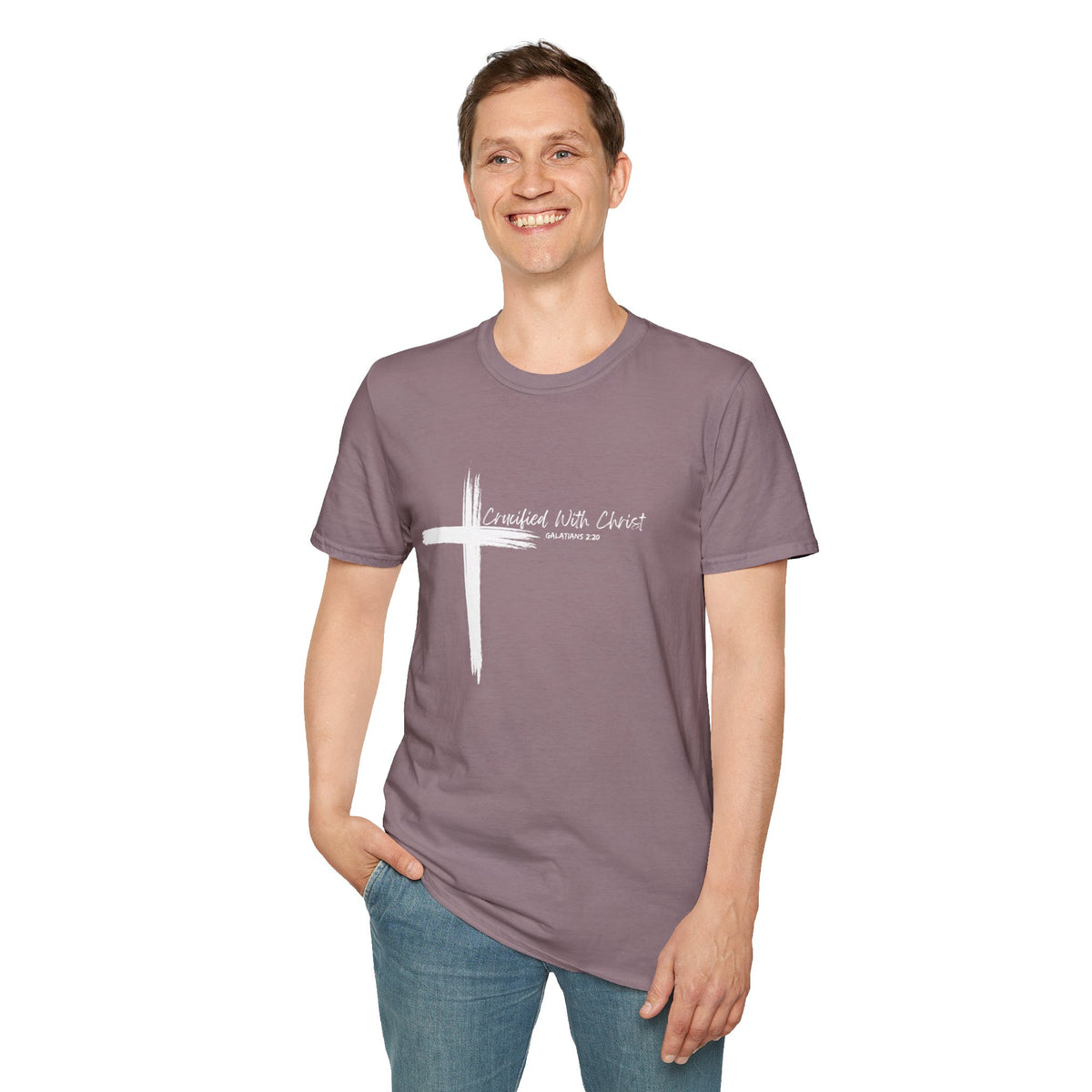 Crucified With Christ Ver.2- Unisex Softstyle T-Shirt