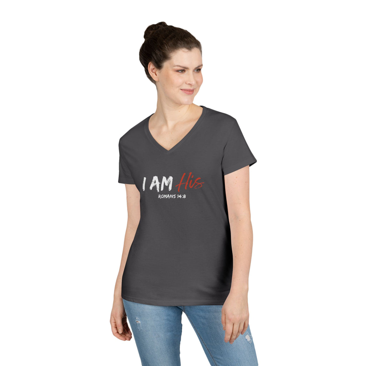 I Am His- Ladies' V-Neck T-Shirt