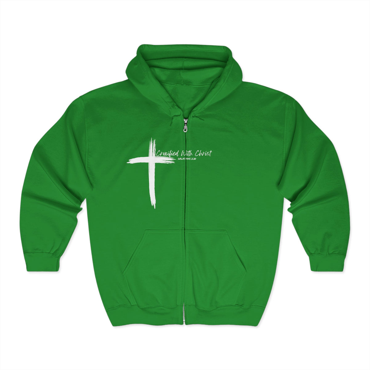 Crucified With Christ Ver.2 | Unisex Heavy Blend™ Full Zip Hooded Sweatshirt