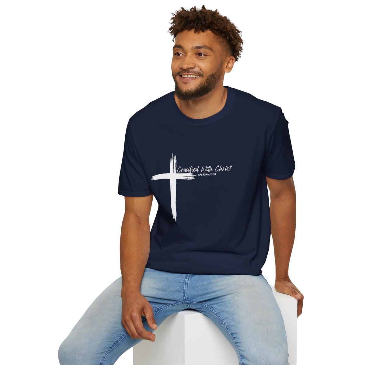 Crucified With Christ Ver.2- Unisex Softstyle T-Shirt