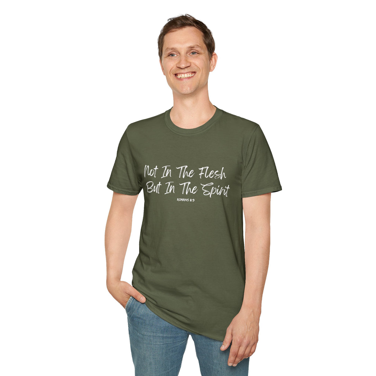 Not In the Flesh but in The Spirit- Unisex Softstyle T-Shirt