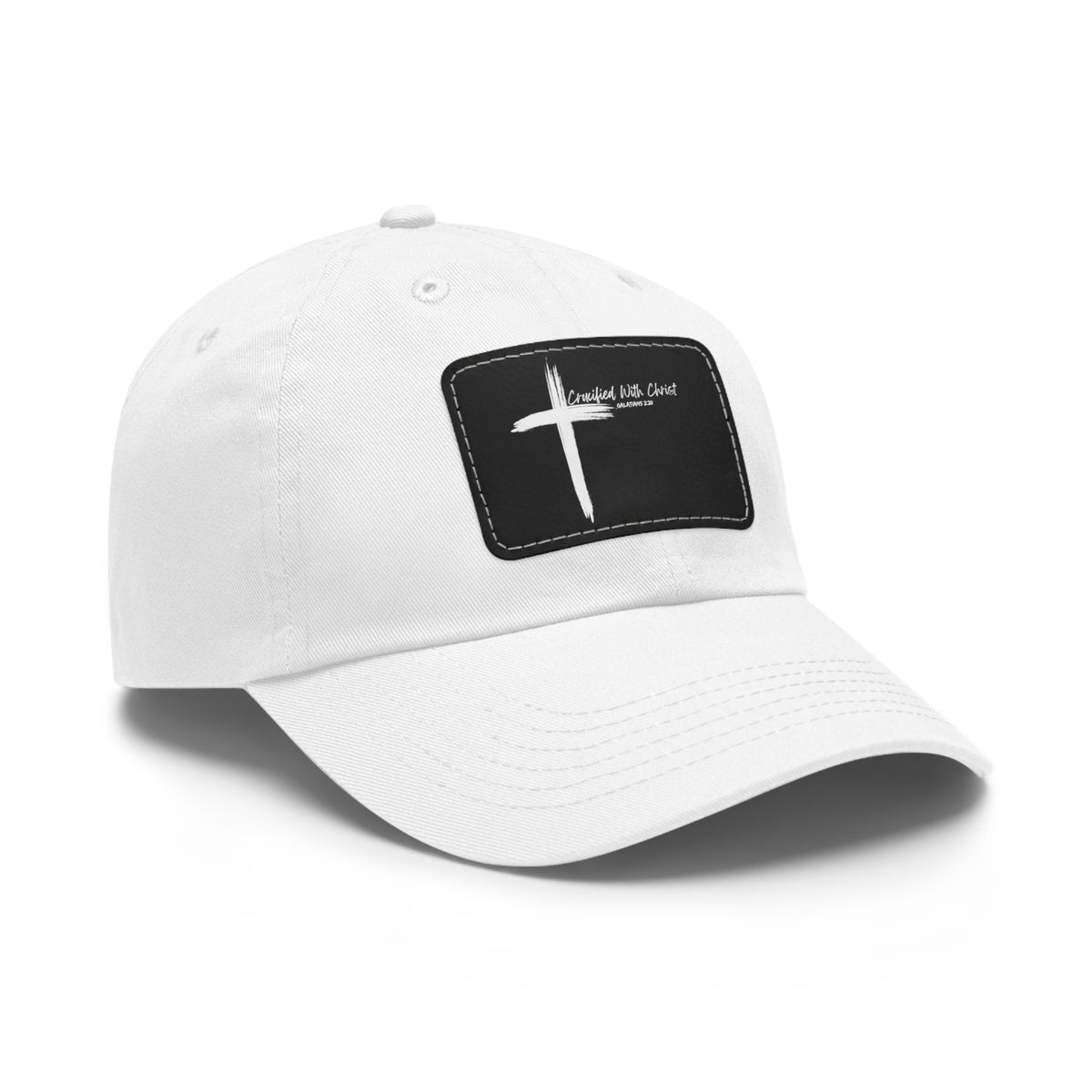Crucified With Christ Ver.2- Dad Hat with Leather Patch (Rectangle)