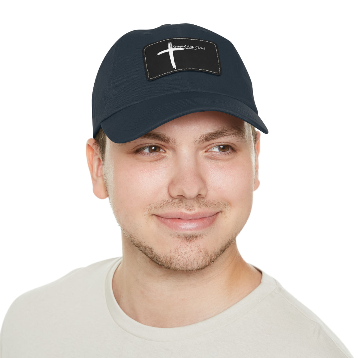 Crucified With Christ Ver.2- Dad Hat with Leather Patch (Rectangle)