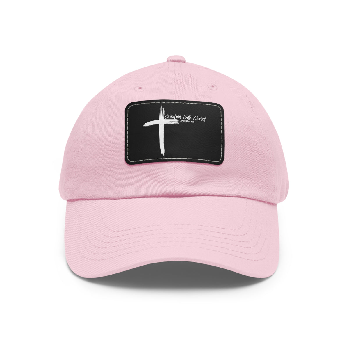 Crucified With Christ Ver.2- Dad Hat with Leather Patch (Rectangle)