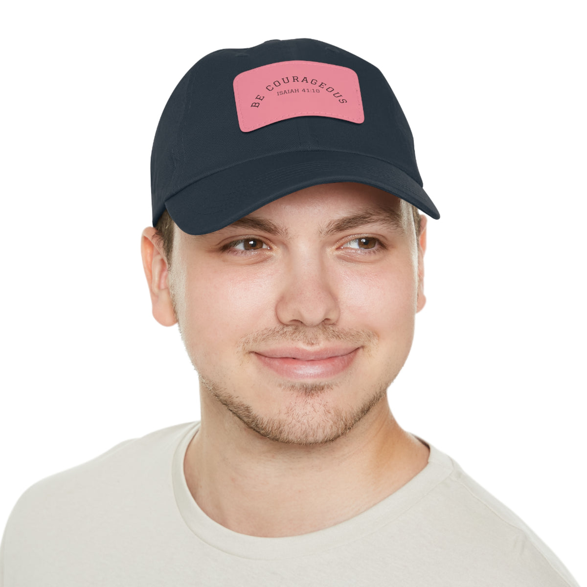 Be Courageous- Dad Hat with Leather Patch (Rectangle)