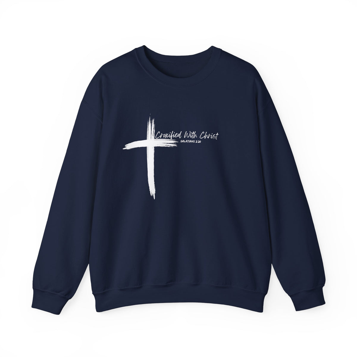 Crucified With Christ Ver.2- Christian Faith Crewneck Sweatshirt