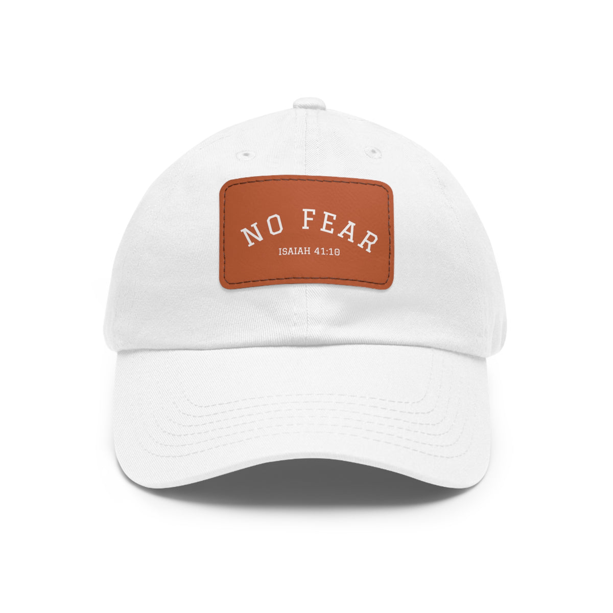 No Fear- Dad Hat with Leather Patch (Rectangle)