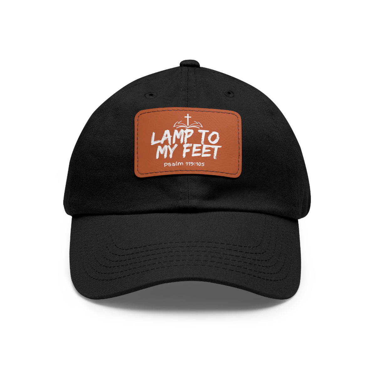 Lamp To My Feet- Dad Hat with Leather Patch (Rectangle)