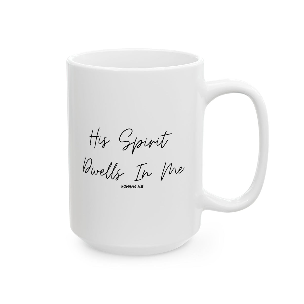 His Spirit Dwells In Me- Ceramic Mug, (11oz, 15oz)