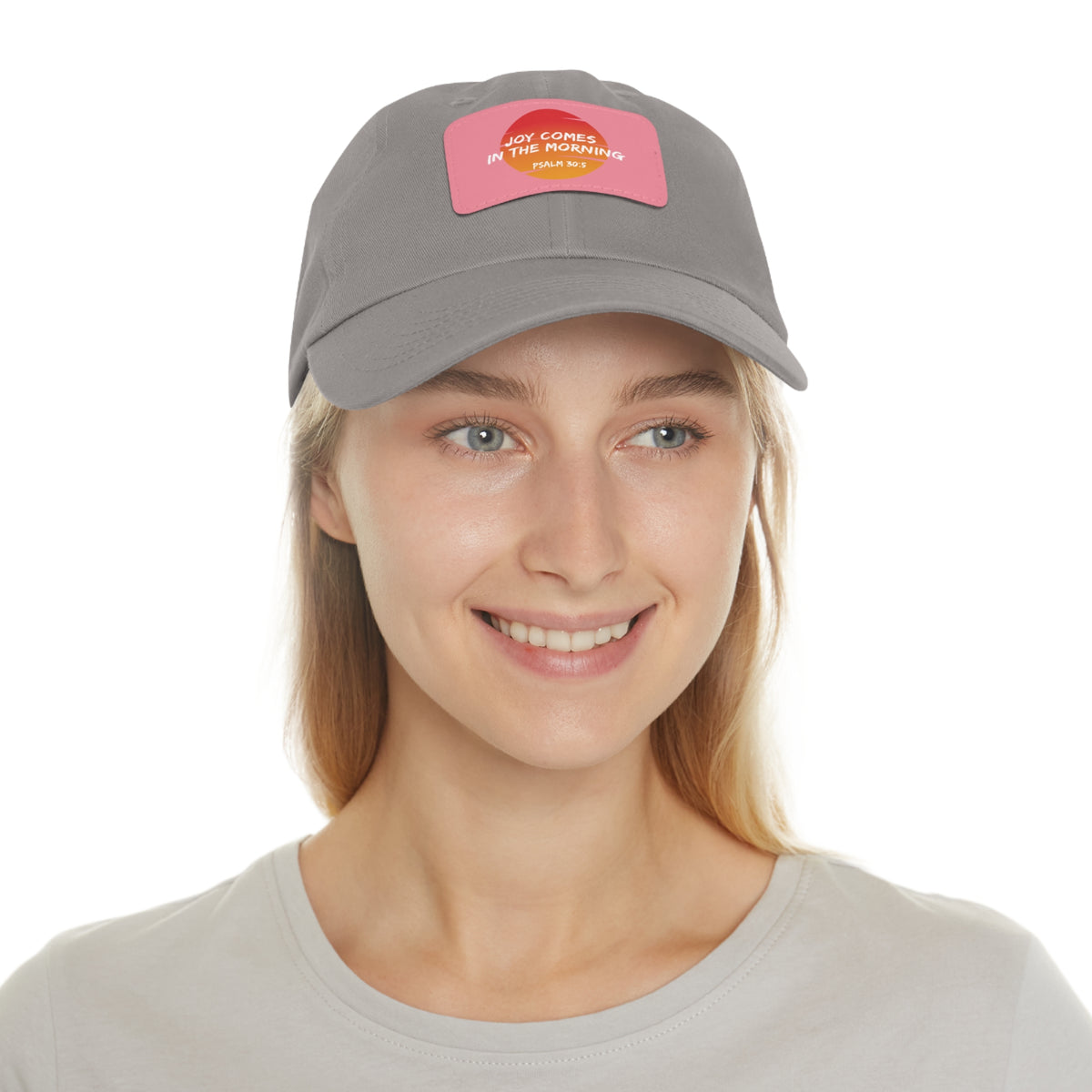 Joy Comes in the Morning- Dad Hat with Leather Patch (Rectangle)