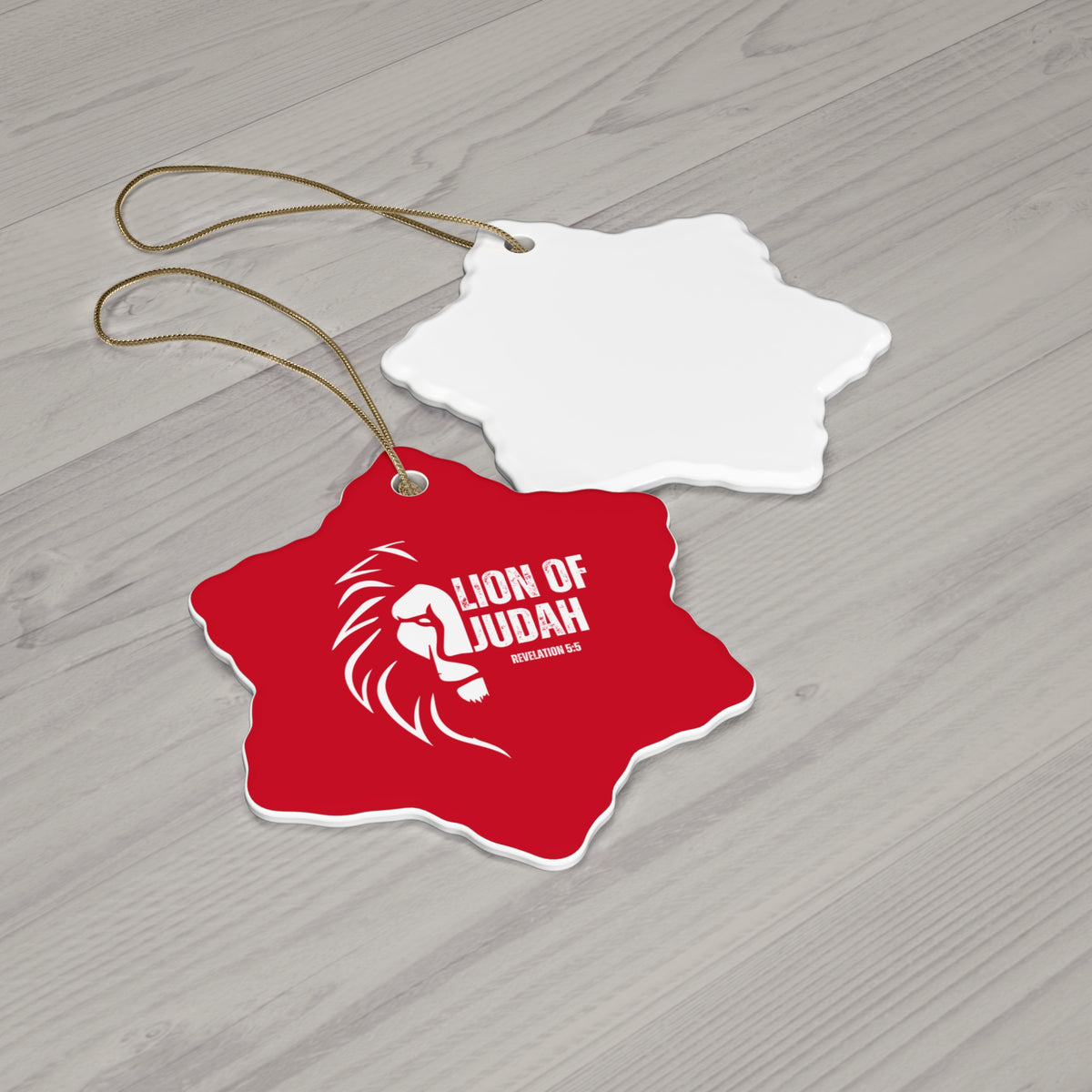 Lion Of Judah Ceramic Ornament, 2 Shapes