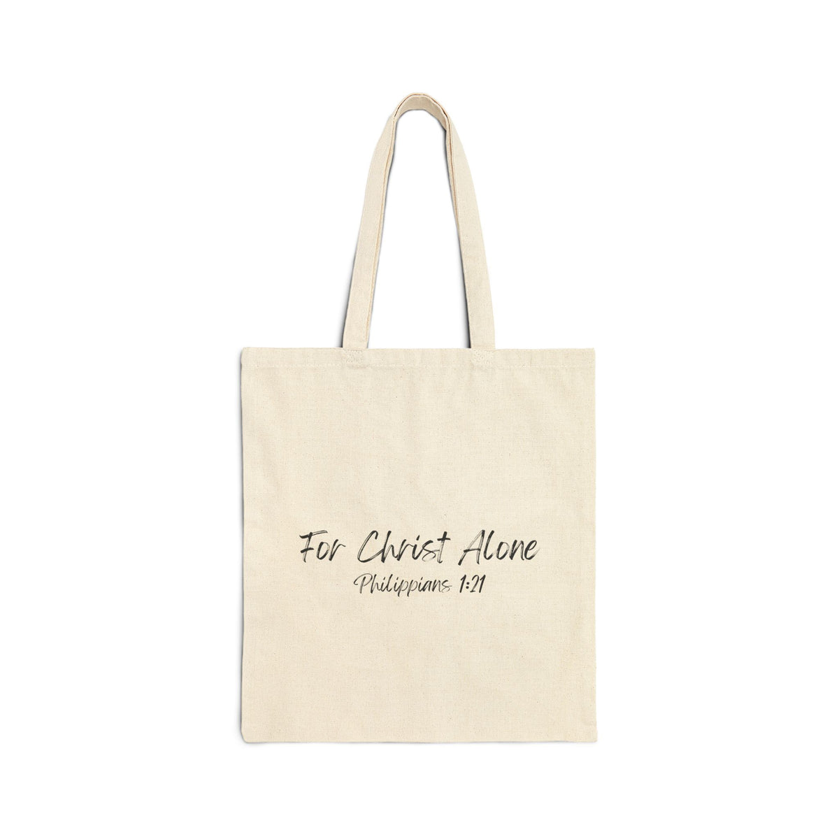 For Christ Alone- Cotton Canvas Tote Bag