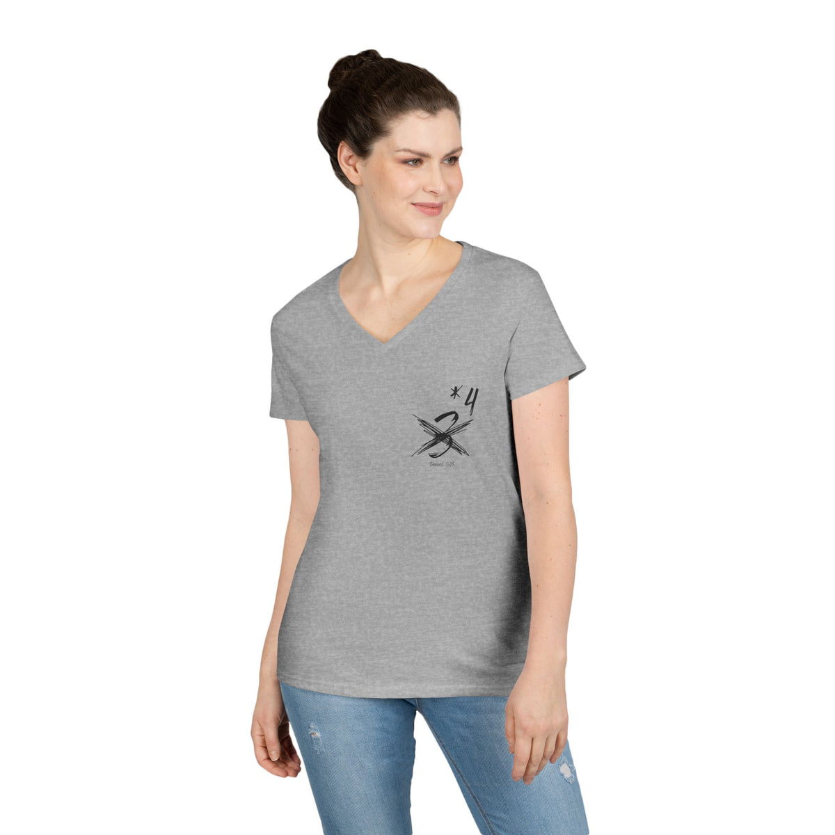 Not Just Three- Ladies' V-Neck T-Shirt