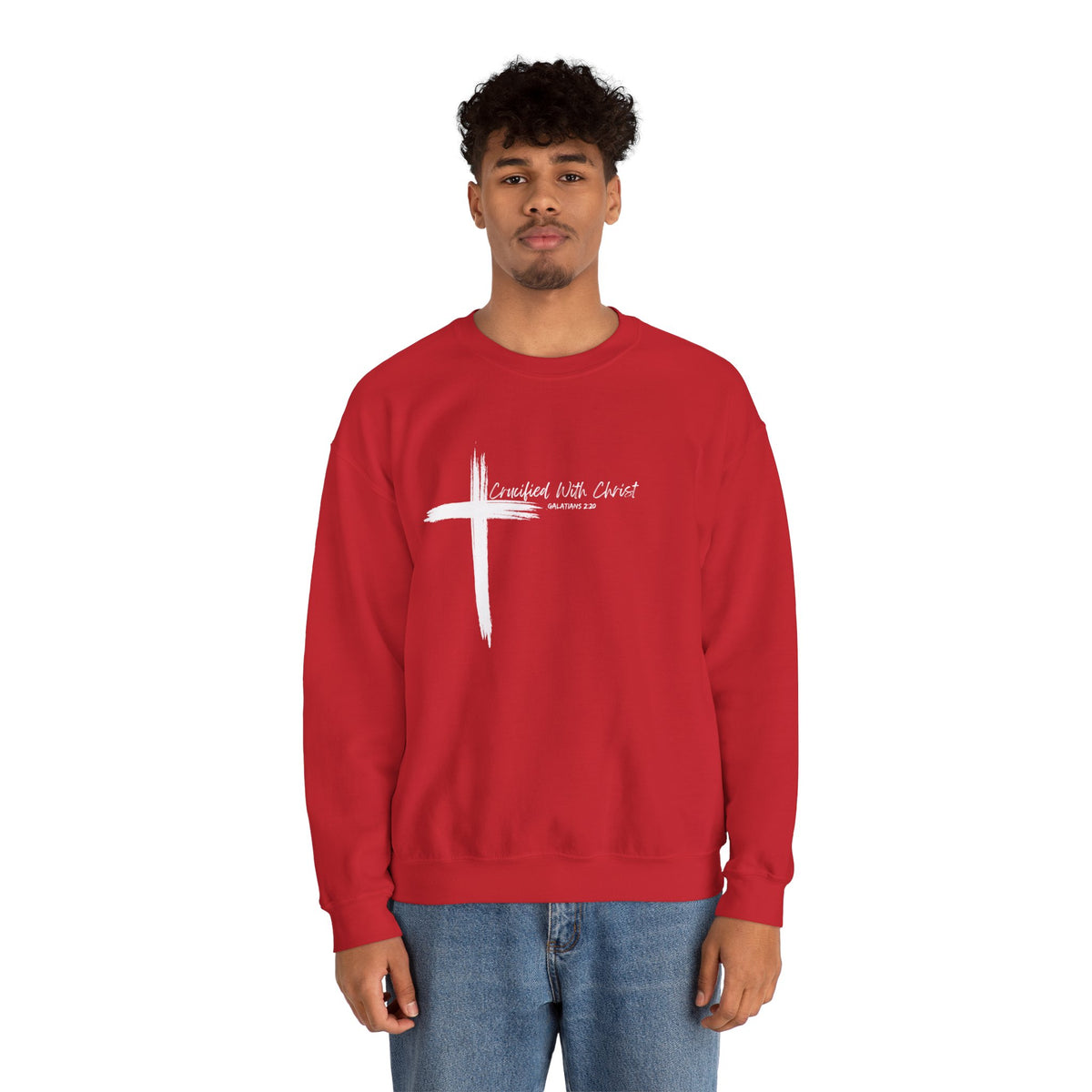 Crucified With Christ Ver.2- Christian Faith Crewneck Sweatshirt