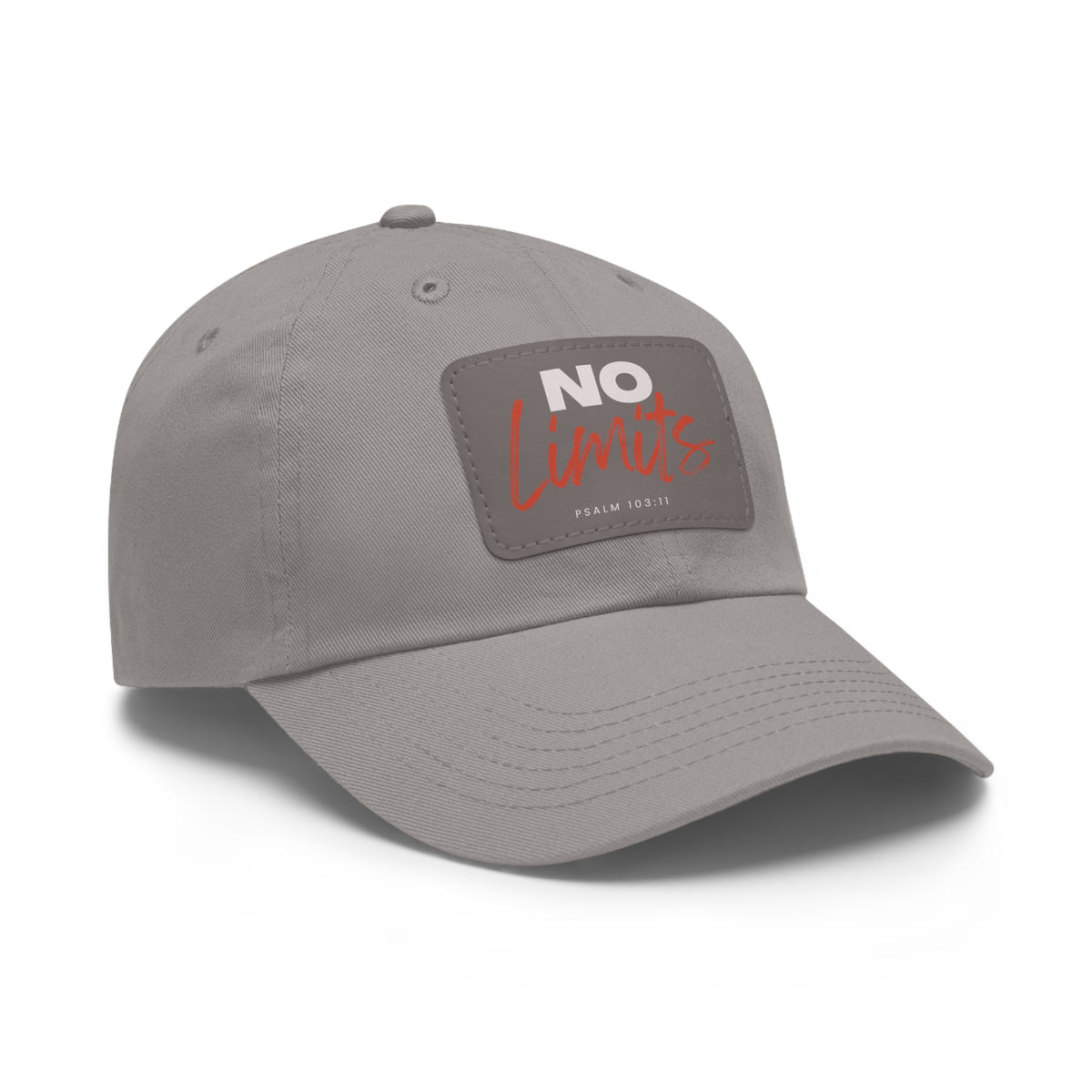 No Limits- Dad Hat with Leather Patch (Rectangle)